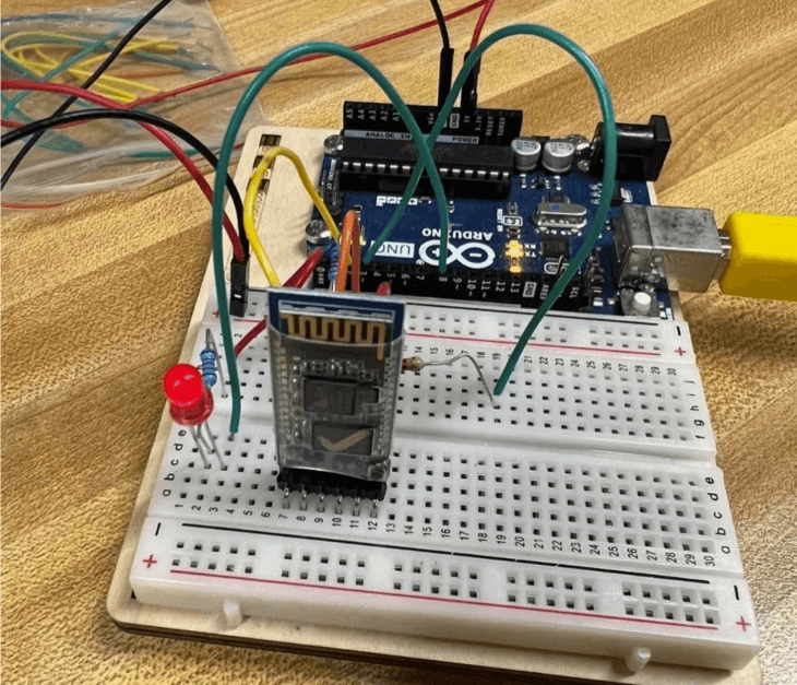 Hardware setup for blink-controlled car